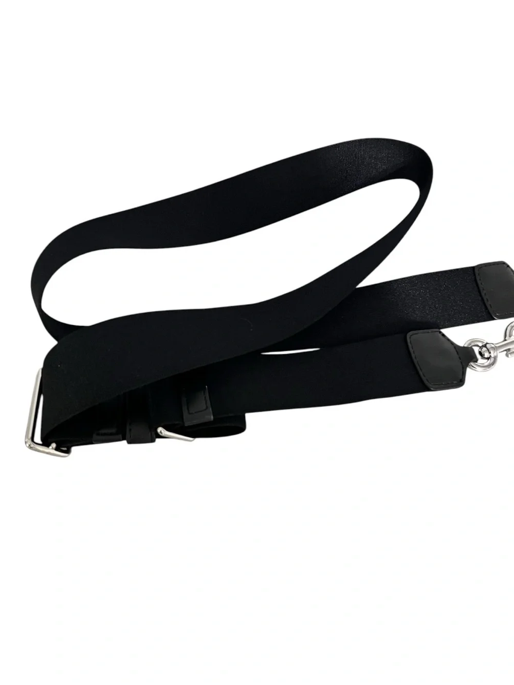 Marc Jacobs Black Adjustable Crossbody Strap with Silver Hardware - Picture 4 of 6
